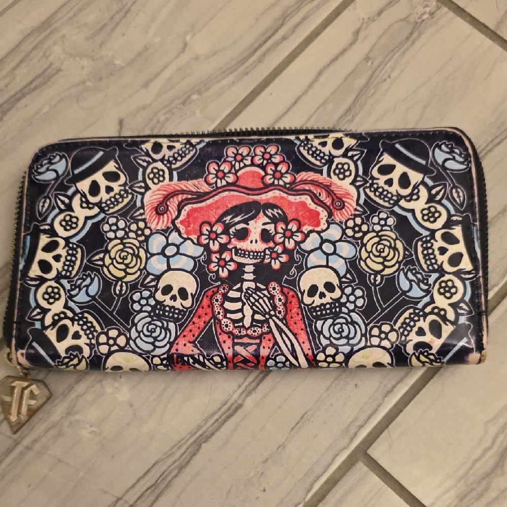 Colorful Skull Pattern Women's Wallet